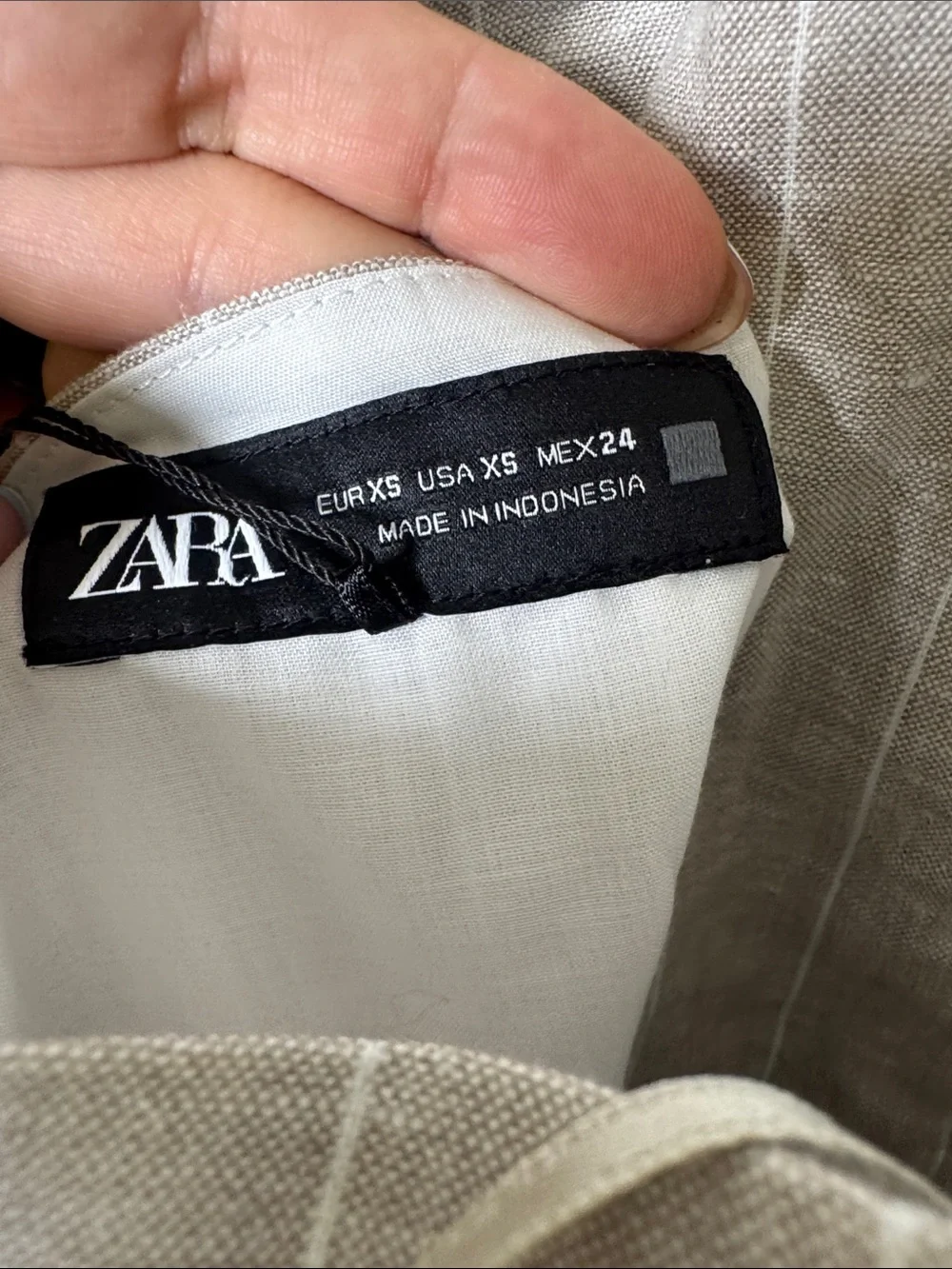 Zara Linen Blend Pinstripe Halter Jumpsuit NWT XS